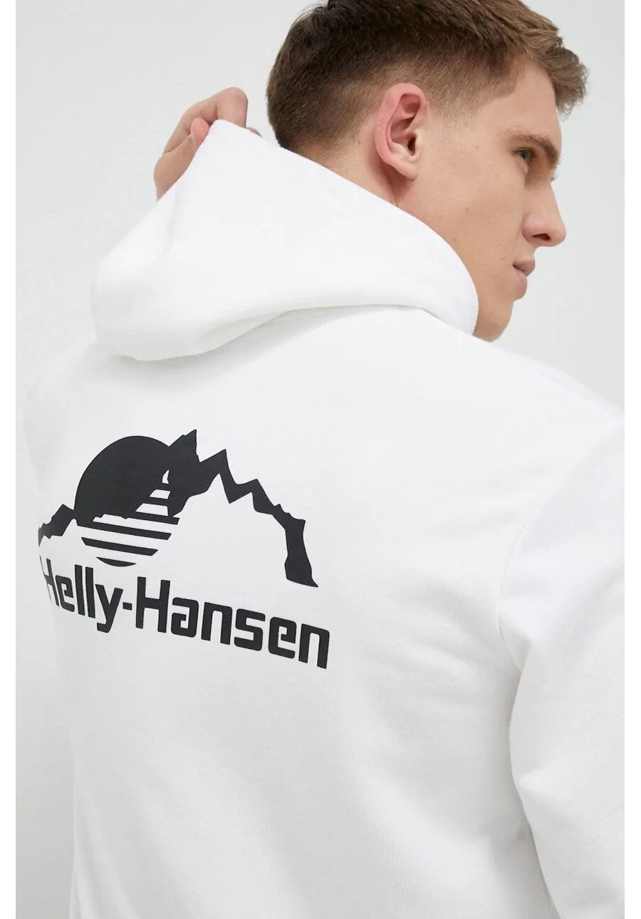 obrazek 1 Helly Hansen bluza YU HOODIE 2.0 męska kolor biały z kapturem gładka 53582