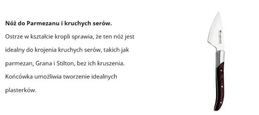 obrazek 6 Komplet noży do serów Reggio od włoskiej firmy