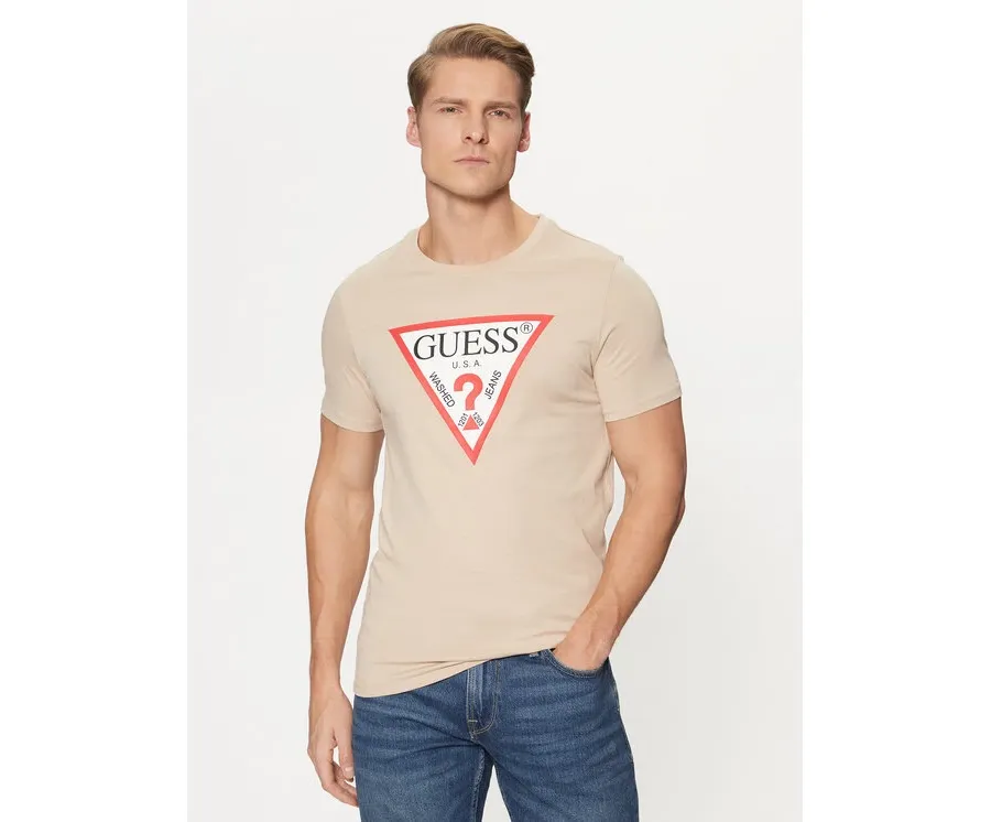 obrazek 1 Guess T-Shirt M2YI71 I3Z14 Beżowy Slim Fit