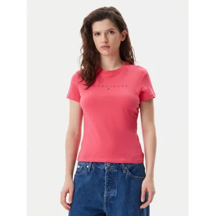 Zdjęcie Tommy Jeans T-Shirt Tonal Linear DW0DW20315 Różowy Slim Fit