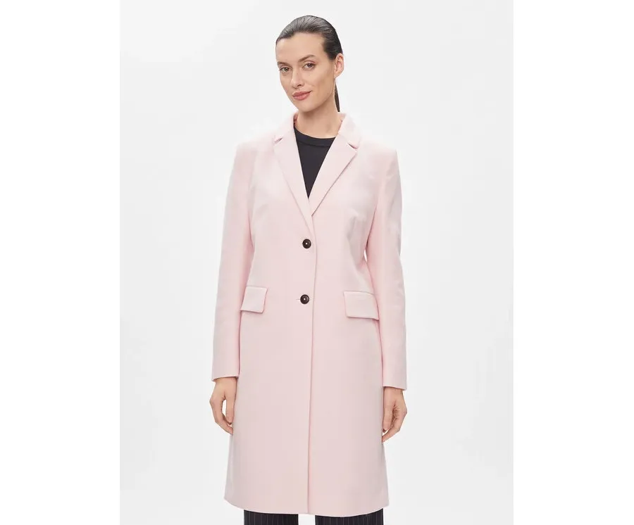 obrazek 1 Tommy Hilfiger Płaszcz wełniany Classic WW0WW41662 Różowy Regular Fit