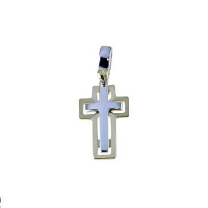 Zdjęcie Stylowy krzyż męski z włoch 16x10mm