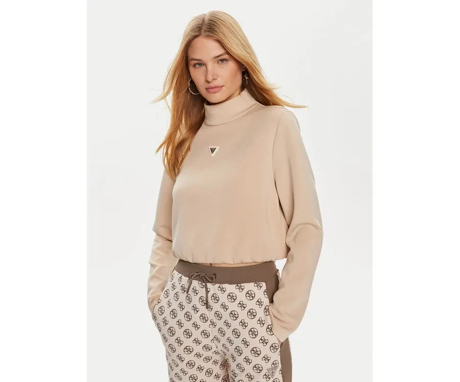 obrazek 1 Guess Bluza Olympe V4YQ05 KCAY2 Beżowy Regular Fit