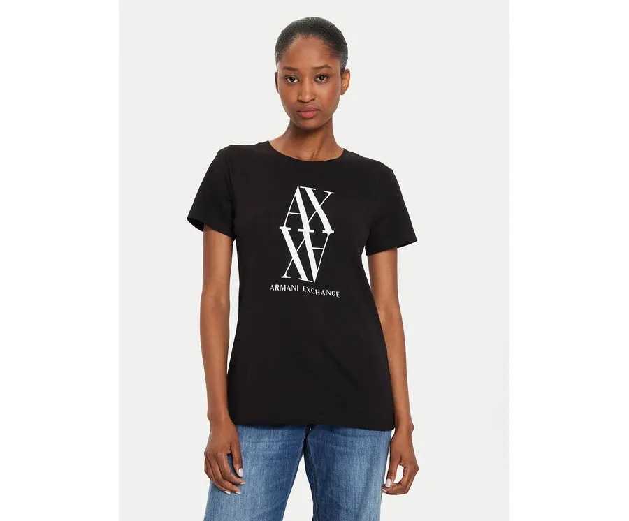 obrazek 1 Armani Exchange T-Shirt 6DYT04 YJG3Z 1200 Czarny Regular Fit
