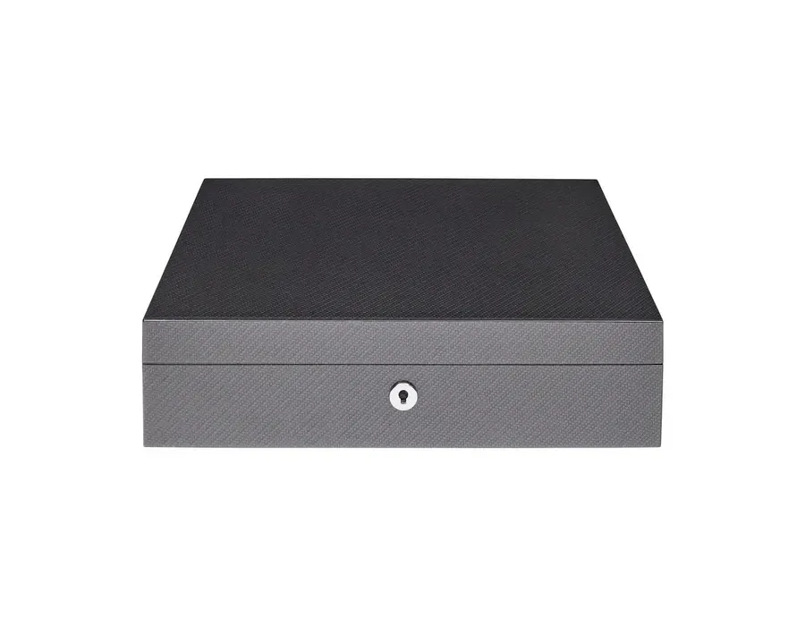 obrazek 2 Drewniane pudełko na zegarki wykończone karbonem