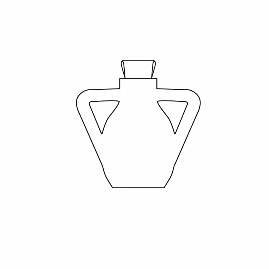 obrazek 4 Designerski skórzany wazon Otto 9x41xH44 cm w wyjątkowym kolorze błękitu Majorelle