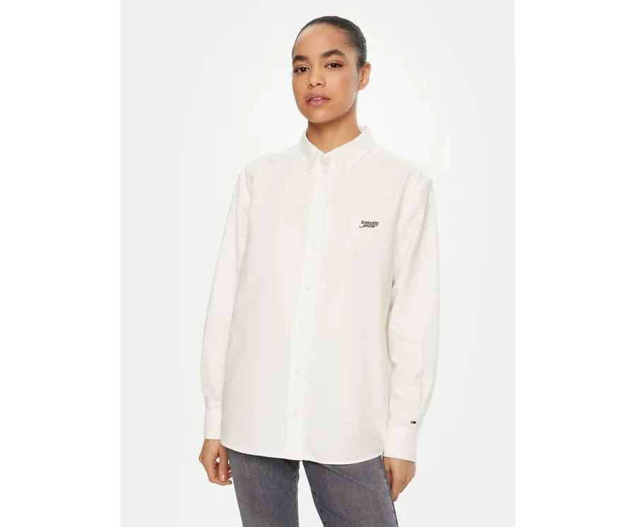 obrazek 1 Tommy Jeans Koszula DW0DW19358 Biały Relaxed Fit