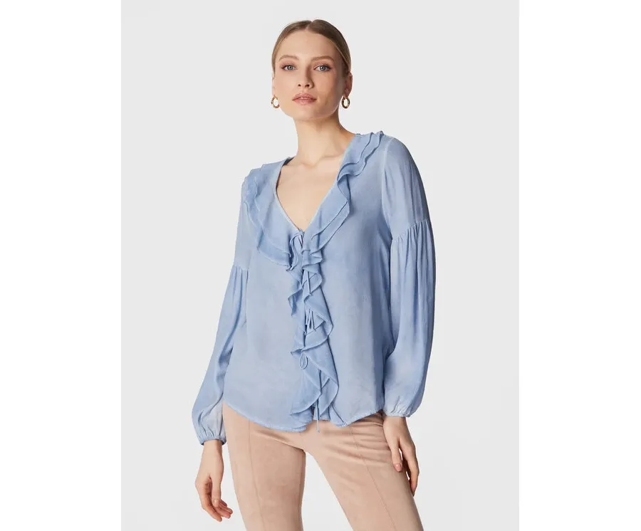 obrazek 1 Guess Bluzka W3RH58 WF5K0 Niebieski Regular Fit