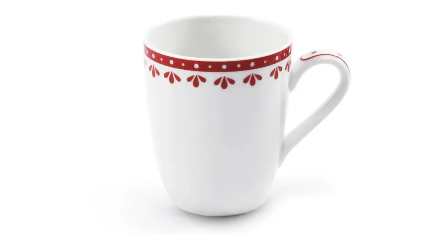 obrazek 1 Luksusowa filiżanka do espresso z porcelany zdobiona subtelnym czerwonym motywem – Leander