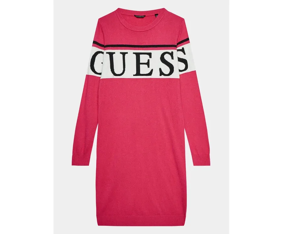 obrazek 1 Guess Sukienka dzianinowa J3BK16 Z38B0 Różowy Regular Fit
