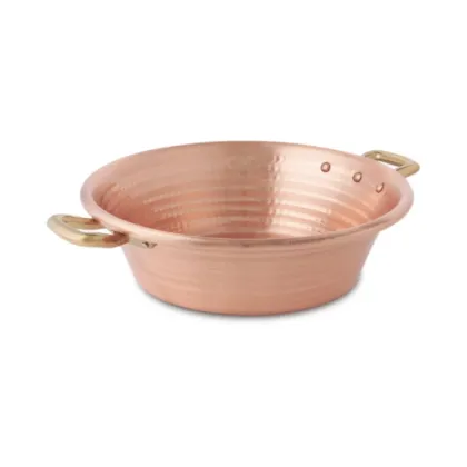 Zdjęcie Rondel na dżem z 2 uchwytami z miedzi ø 34 cm - Cu Artigiana