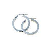 Picture Smooth round earrings from Italy, 15 mm