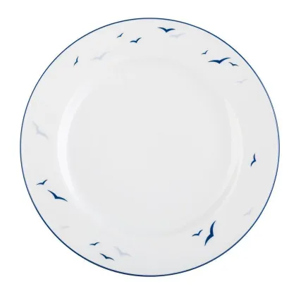 Zdjęcie Płaski okrągły 20-centymetrowy porcelanowy talerz z Niemiec – Tettau