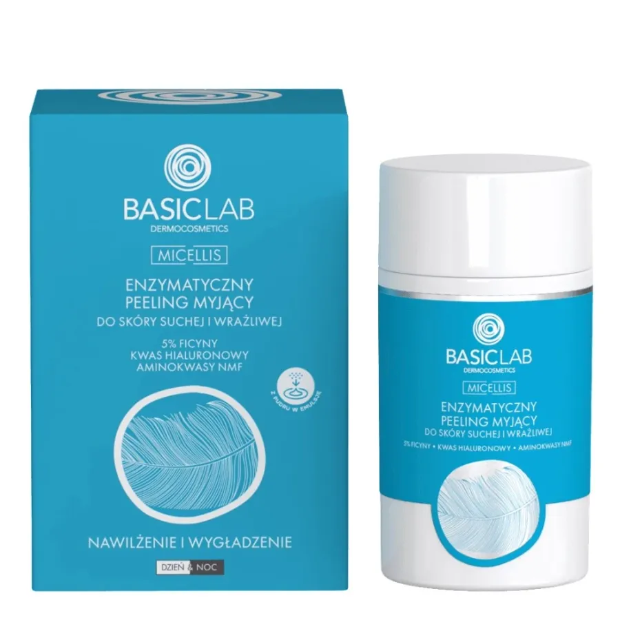 obrazek 1 BasicLab Micellis Enzymatyczny peeling myjący do skóry suchej i wrażliwej Basiclab Dermocosmetics