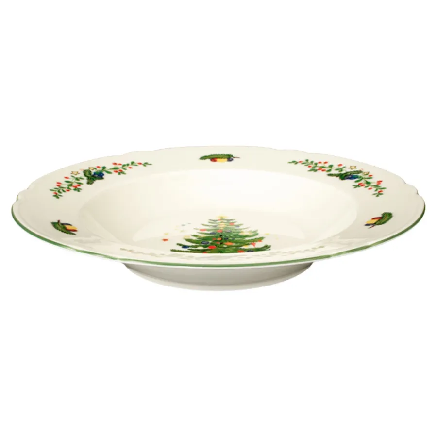obrazek 1 Talerz głęboki do zupy z porcelany 23 cm ze świątecznym zdobieniem z Niemiec - Seltmann Weiden