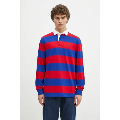 Zdjęcie Polo Ralph Lauren longsleeve bawełniany kolor czerwony wzorzysty