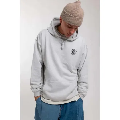 Zdjęcie Flowers for Society bluza bawełniana Basic Chest Hoodie męska kolor szary z kapturem gładka FFSAPP066