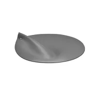 Picture Gray lid Ø38 cm made of leather for a round basket