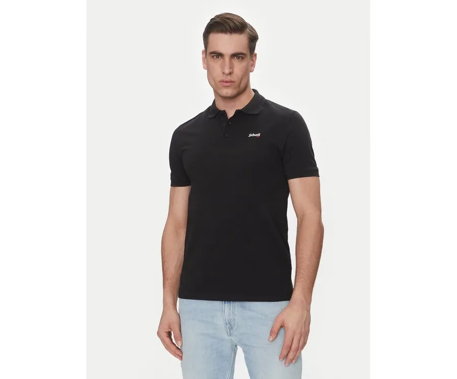 obrazek 1 SCHOTT N.Y.C. Polo PSCASUAL Czarny Regular Fit