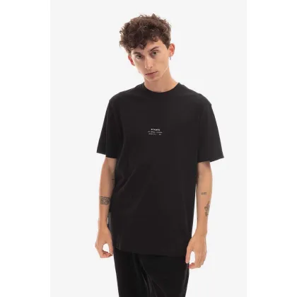 Zdjęcie STAMPD t-shirt bawełniany kolor czarny gładki SLA.M2990TE-WHT