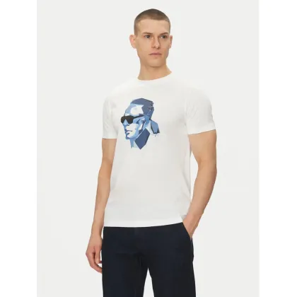 Zdjęcie KARL LAGERFELD T-Shirt 755065 552241 Biały Regular Fit