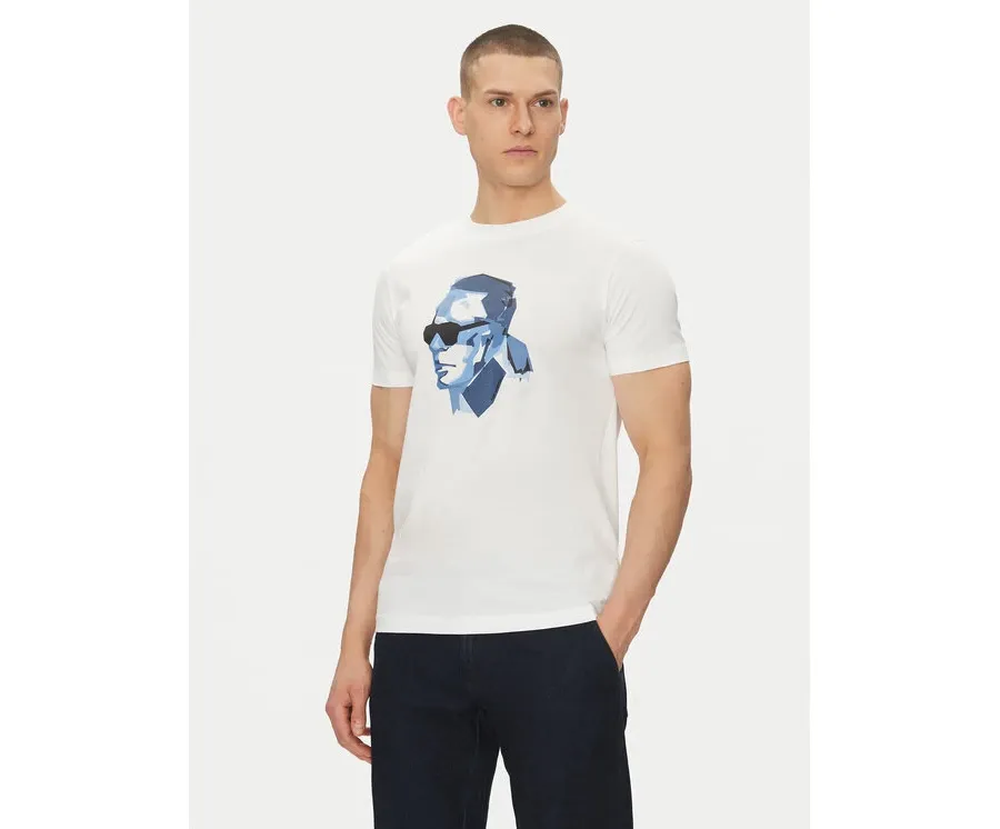 obrazek 1 KARL LAGERFELD T-Shirt 755065 552241 Biały Regular Fit