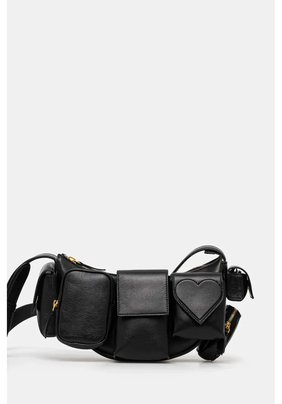 obrazek 1 Fiorucci torebka skórzana Leather Super Pocket Bag kolor czarny U01FPABA123LE04BK01