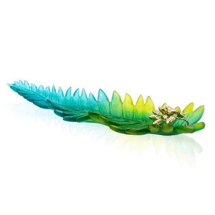 Zdjęcie Ekskluzywna patera w formie liścia - Daum