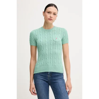 Zdjęcie Polo Ralph Lauren sweter bawełniany kolor zielony 211895379