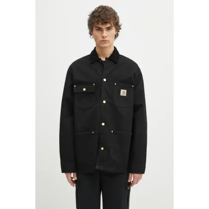 Zdjęcie Carhartt WIP kurtka jeansowa OG Chore Coat kolor czarny przejściowa oversize I035281.00E3K