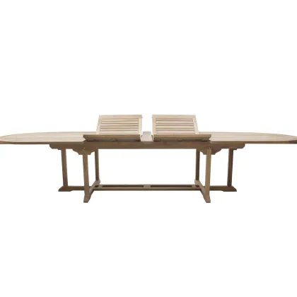 Zdjęcie Owalny rozkładany stół Olimpo-Classica do jadalni lub na zewnątrz