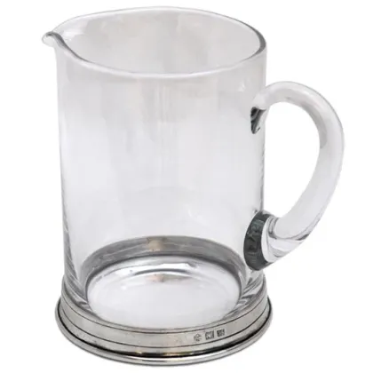 Picture Beautiful glass and pewter jug
