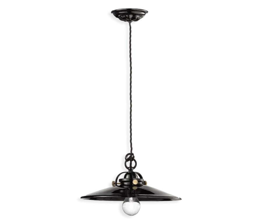 obrazek 2 Wyjątkowa włoska lampa sufitowa w stylu retro
