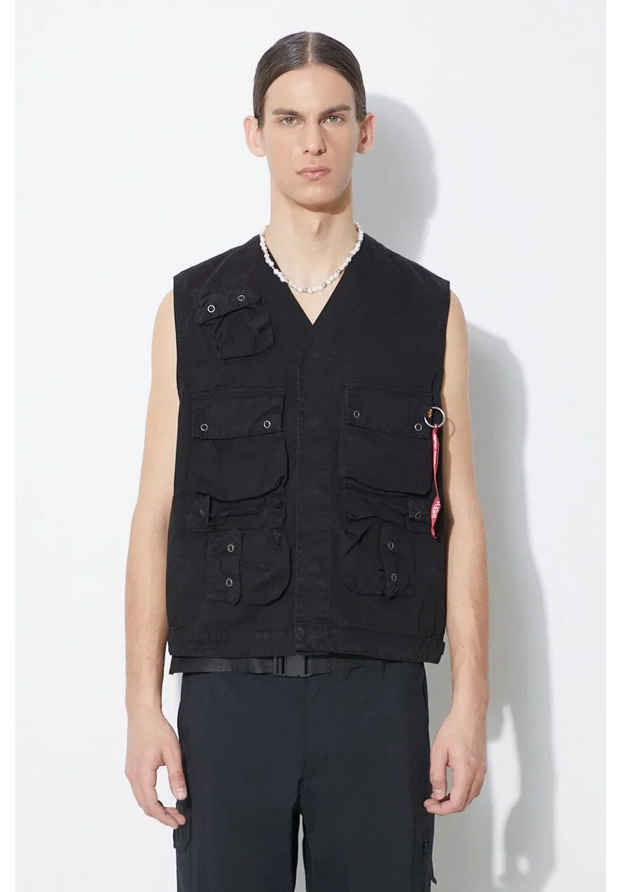 obrazek 1 Alpha Industries bezrękawnik Military Vest męski kolor czarny przejściowy 136113