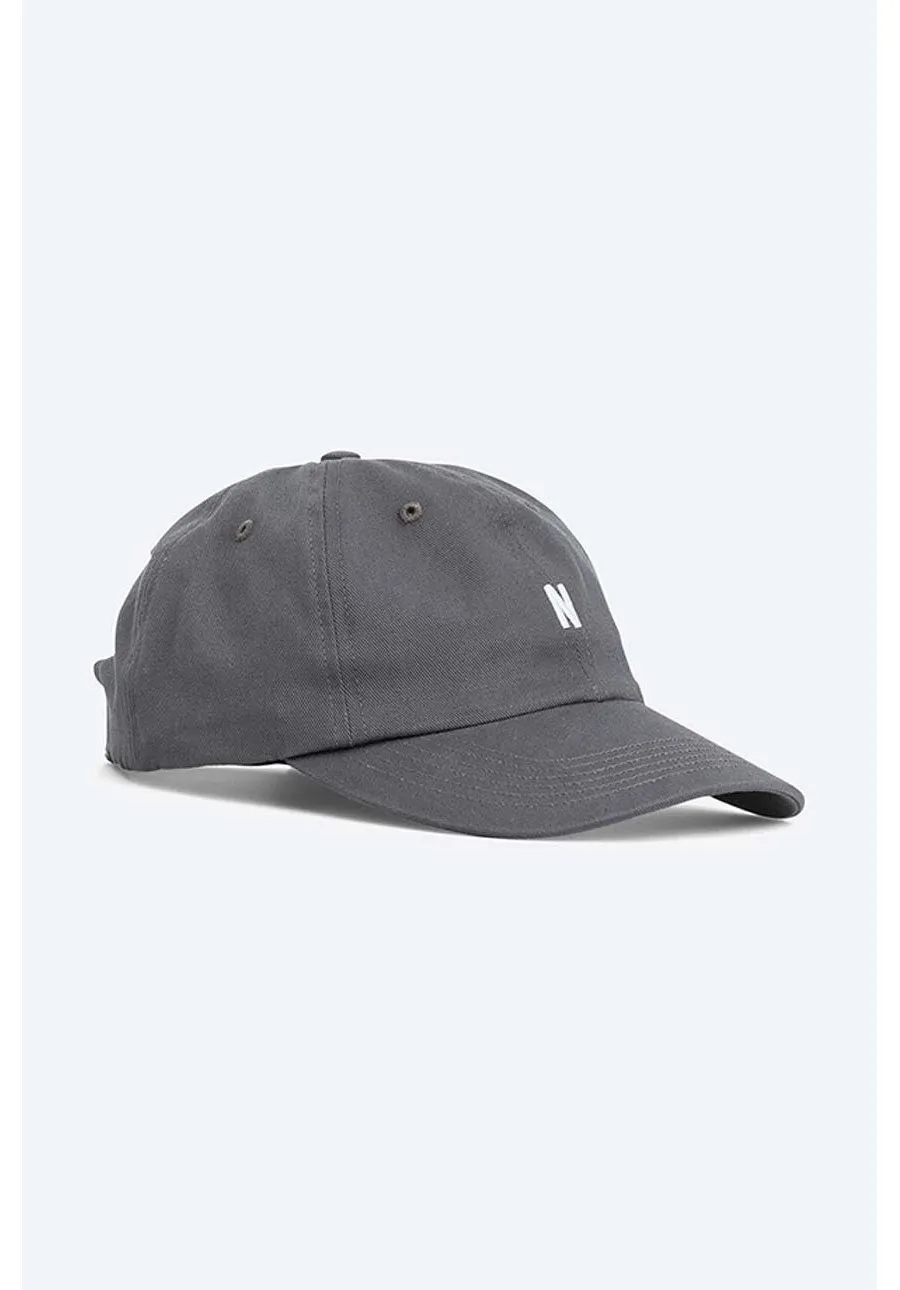 obrazek 1 Norse Projects czapka z daszkiem bawełniana kolor szary gładka N80.0001.1072-1072