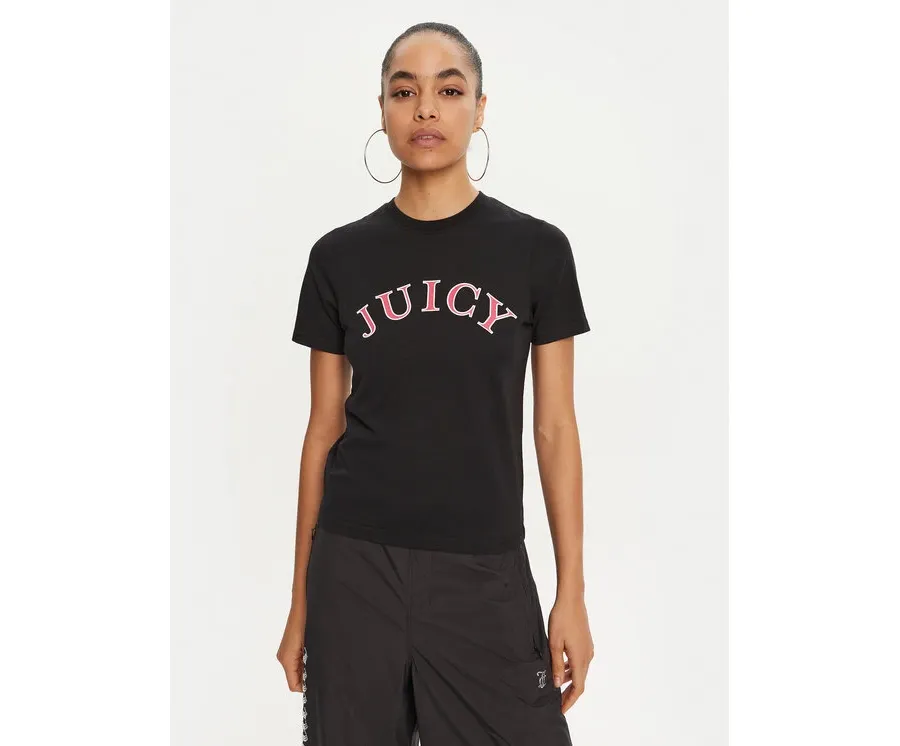 obrazek 1 Juicy Couture T-Shirt College Gf JCSCT224414 Czarny Regular Fit