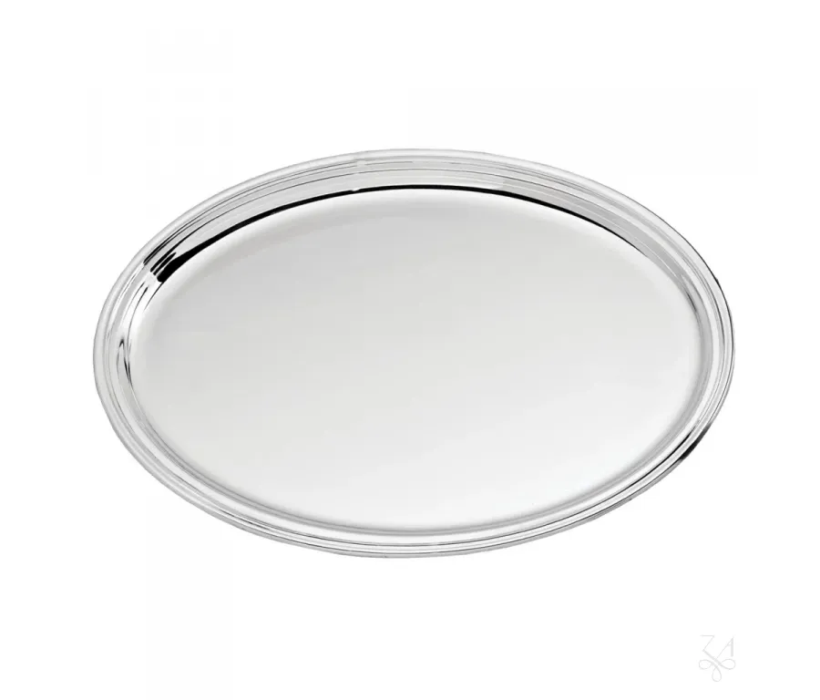 obrazek 1 Elegancka owalna taca wykonana ze srebra - Zaramella Argenti