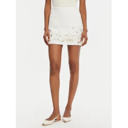 Zdjęcie Elisabetta Franchi Spódnica mini GO-108-52E2-V400 Écru Regular Fit