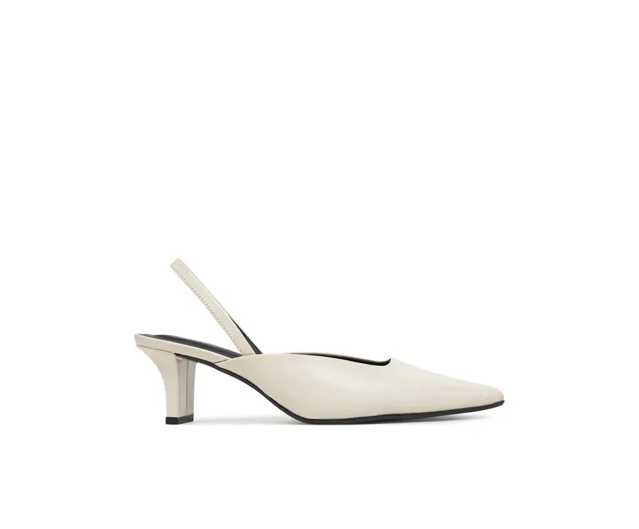 obrazek 1 Calvin Klein Sandały Heel Mule Pump 50 - Lth HW0HW02551 Beżowy