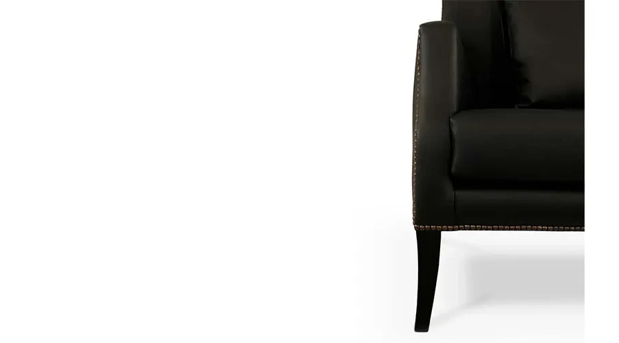 obrazek 4 Czarna skórzana portugalska sofa