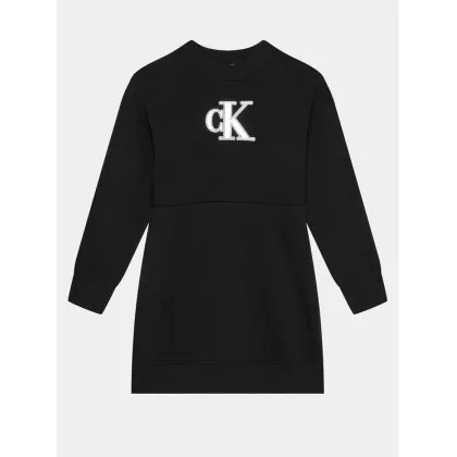Zdjęcie Calvin Klein Jeans Sukienka dzianinowa Metallic Monogram IG0IG02315 Czarny Regular Fit