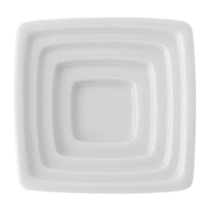 Zdjęcie Biały porcelanowy talerz na oliwę z oliwek Carré White inspirowany stylem azjatyckim - Vista Alegre