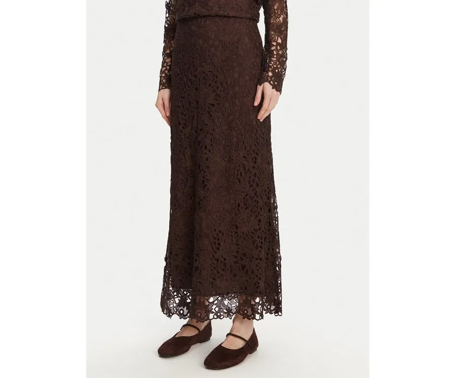 obrazek 1 Bruuns Bazaar Spódnica midi Sago Joanelle BBW4518 Czarny Regular Fit
