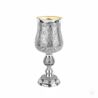 Picture Silver Elijah cup decorated with a rich ornament - Zaramella Argenti