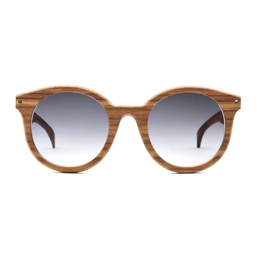 obrazek 1 Dębowe, ciemne okulary o prostym, lekko zaokrąglonym kształcie - Legno Light