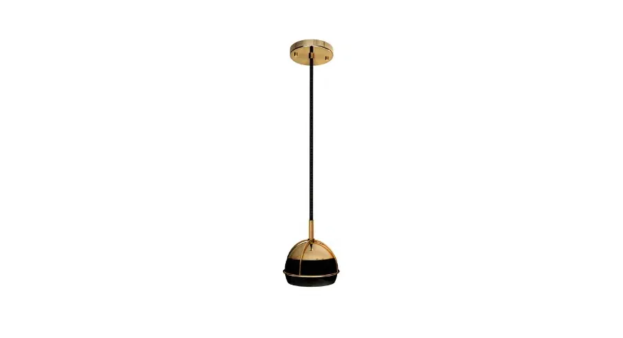 obrazek 5 Pojedyncza lampa Black Widow z pozłacanego mosiądzu i lakierowanego szkła