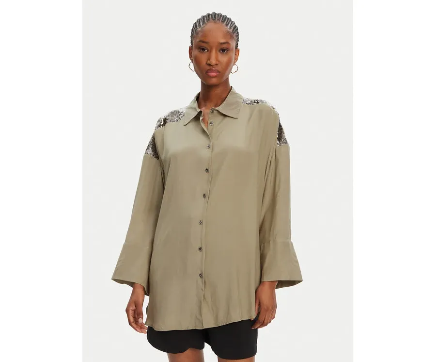 obrazek 1 ACCESS FASHION Koszula 53-7027-437 Zielony Loose Fit