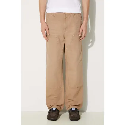 Zdjęcie Carhartt WIP spodnie bawełniane Double Knee Pant kolor beżowy proste I031501.2FS3K