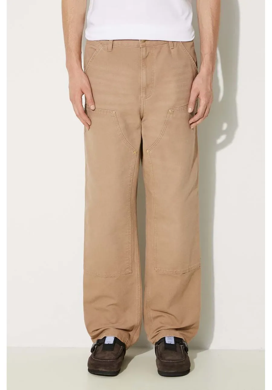 obrazek 1 Carhartt WIP spodnie bawełniane Double Knee Pant kolor beżowy proste I031501.2FS3K