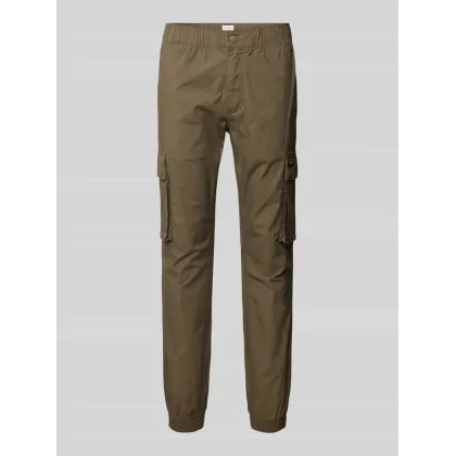 Zdjęcie Spodnie cargo o kroju skinny fit z naszywką z logo